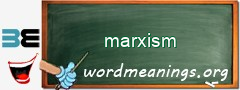 WordMeaning blackboard for marxism